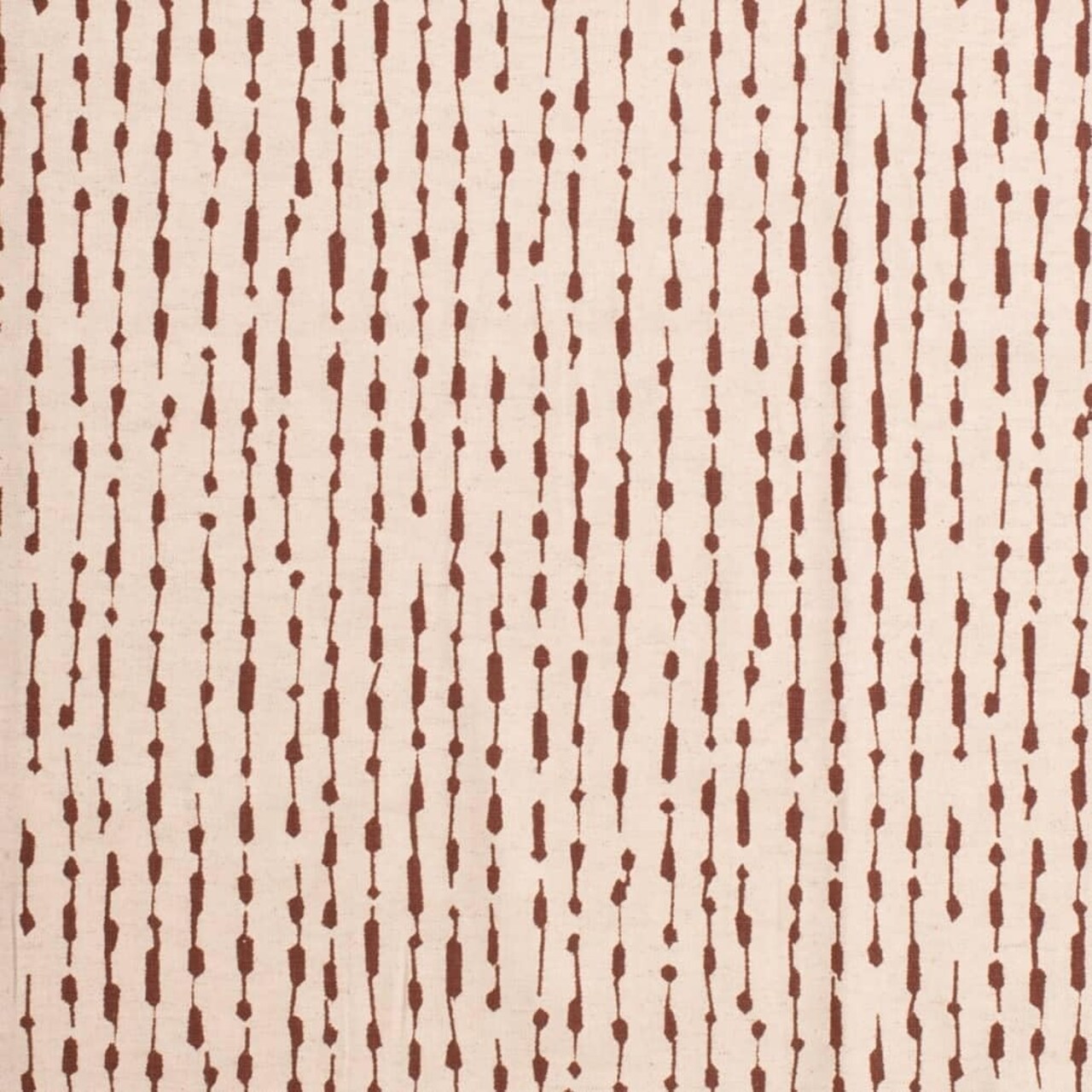 Red Global Abstract Print Cotton Linen Blend Upholstery Fabric by The Yard - SKU: Shae Sienna